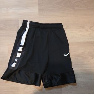 Nike Kids Black Shorts with White Stripes